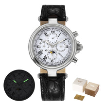 BERNY Men’s Automatic Dress Watch – Sun & Moon Phase, Leather Strap
