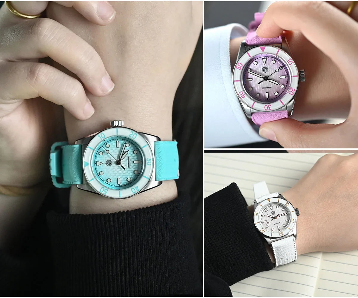 San Martin SN0151 Women’s Luxury Quartz Watch – Ronda 703, 200M Waterproof
