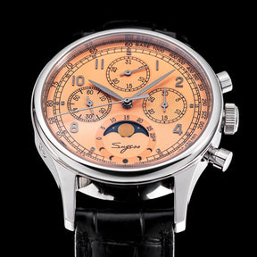 Sugess Men’s Chronograph Watch – ST1908 Mechanical, Moonphase, Swan Neck, Sapphire Crystal
