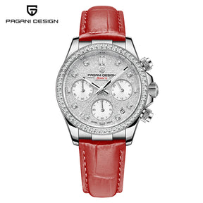 PAGANI DESIGN Women’s Multifunction Quartz Watch – Luxury Sapphire Glass Wristwatch with Japan TMI VD55 Movement