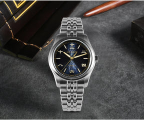San Martin SN0144 Men’s Automatic Dress Watch 39mm – Miyota 90S5, Sunburst Dial