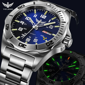 Yelang V1019 44MM Men's Watch NH36 100M Deep Diving Mechanical Automatic Watch
