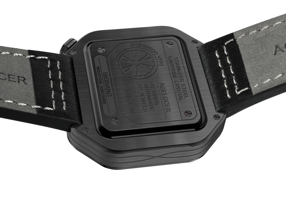 AGELOCER Men’s Automatic Skeleton Watch – Luxury Square Stainless Steel