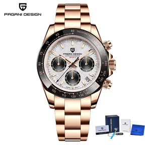 Pagani Design Men’s Chronograph Watch – Black Luxury Quartz, Waterproof