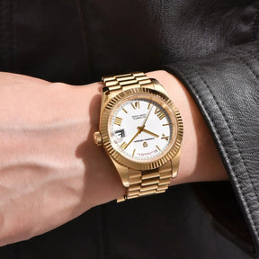 Pagani Design DD40 Men's Automatic Watch – NH36A Gold White Day-Date 2026