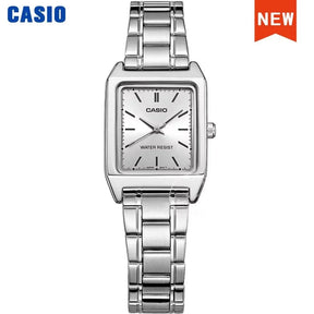 Casio Women’s Quartz Watch – Luxury Tonneau Stainless Steel Waterproof Ladies Wristwatch LTP-V007D