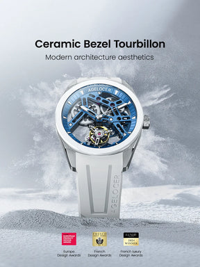 AGELOCER Men’s Tourbillon Watch – 80 Hour Power Reserve, Sapphire, 42mm