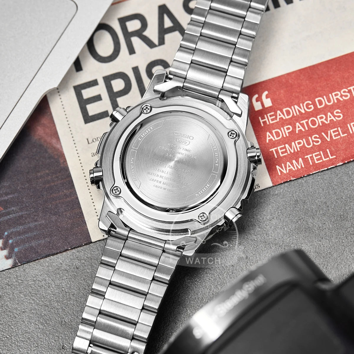 Casio Men's Analog-Digital Watch – Dual Display LED, Waterproof Military Style (2025 Model)