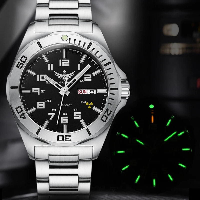 Yelang V1019 44MM Men's Watch NH36 100M Deep Diving Mechanical Automatic Watch