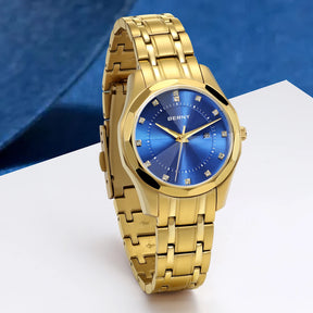 BERNY Women's Quartz Watch – Gold Stainless Steel Waterproof Fashion Watch
