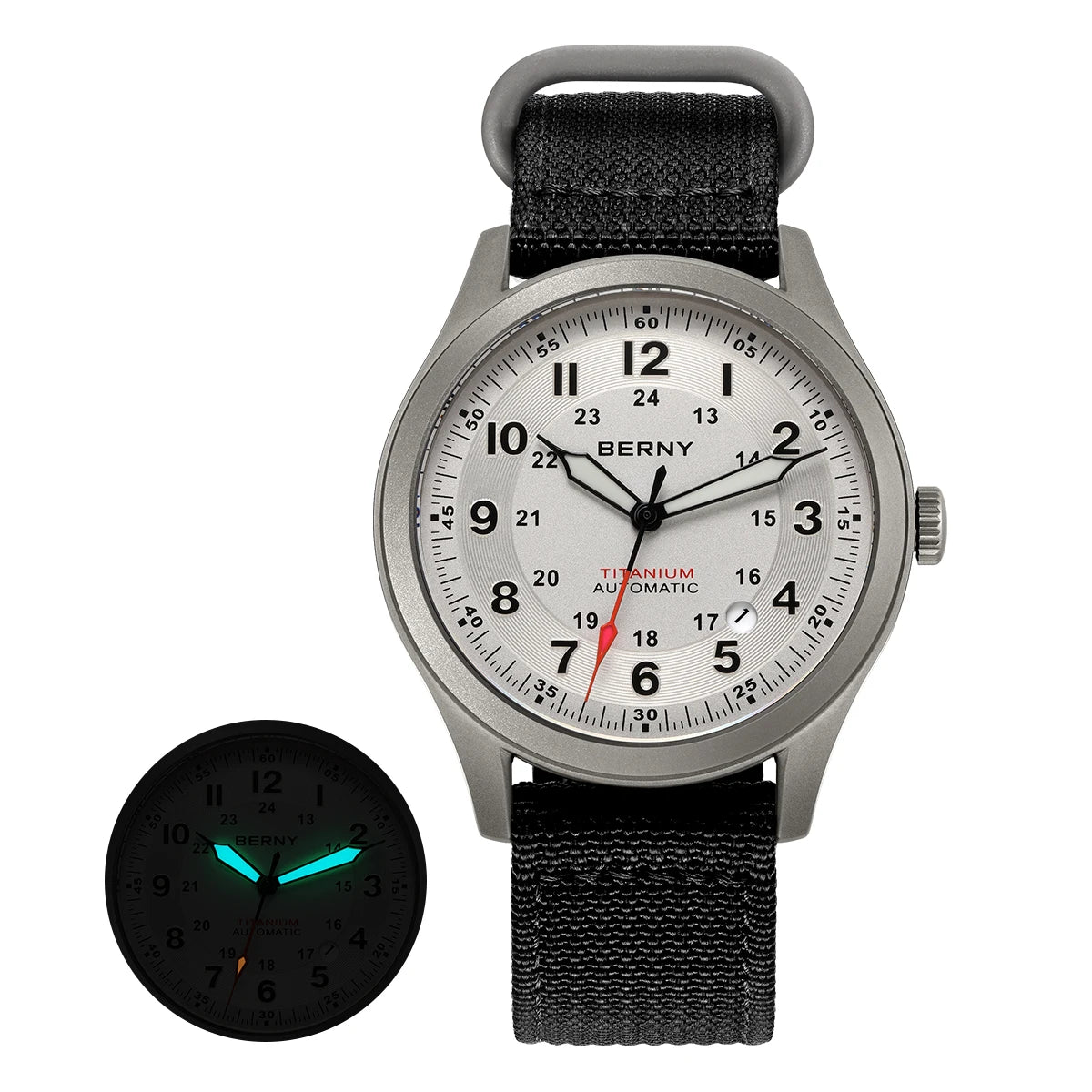 BERNY Men's Automatic Full Titanium Watch
