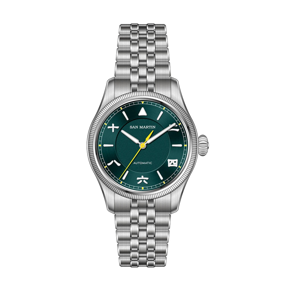 San Martin SN0033 Men's Automatic Pilot Watch 39.5mm – YN55 Sapphire 10Bar Vintage Style
