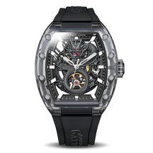 BONEST GATTI Men’s Automatic Skeleton Watch – Dragon Pattern, Crystal Case, Luxury Mechanical