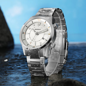 BERNY Men's Automatic Diver Watch – 200M Waterproof, Miyota 8215, Sapphire