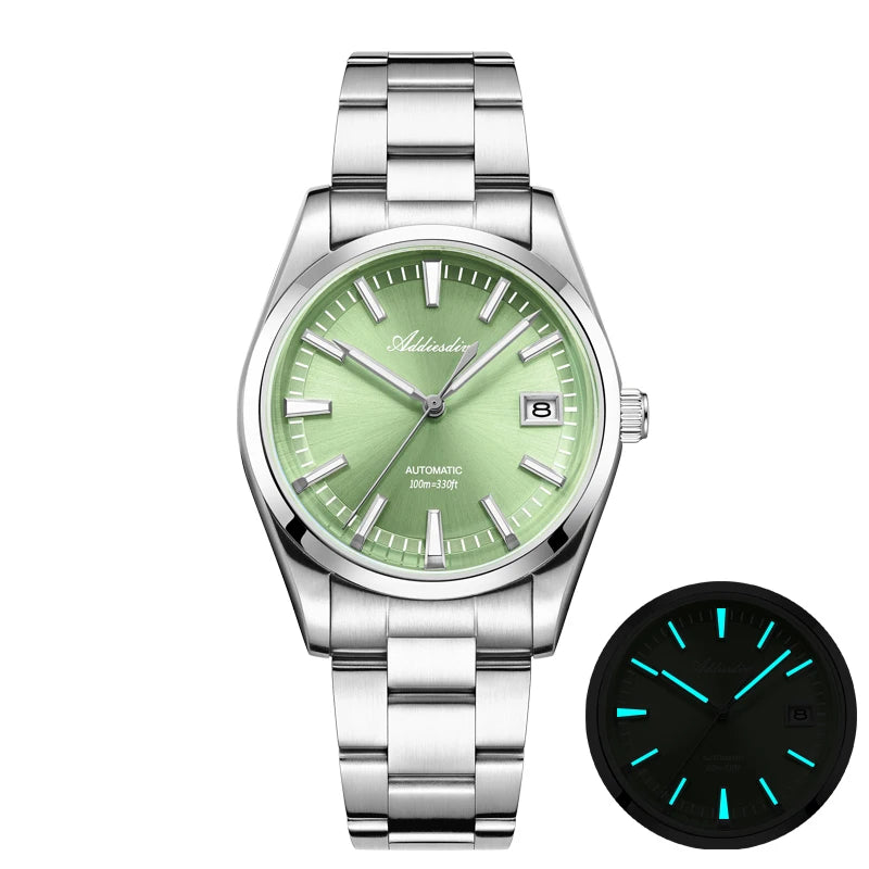 ADDIESDIVE Watches for Men 39mm Luxury NH35 Automatic Watch AD2077 Mechanical Wristwatch New Luminous Waterproof 100m Diving