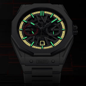 BONEST GATTI Men's Automatic Skeleton Watch – Mechanical, Luminous & Waterproof