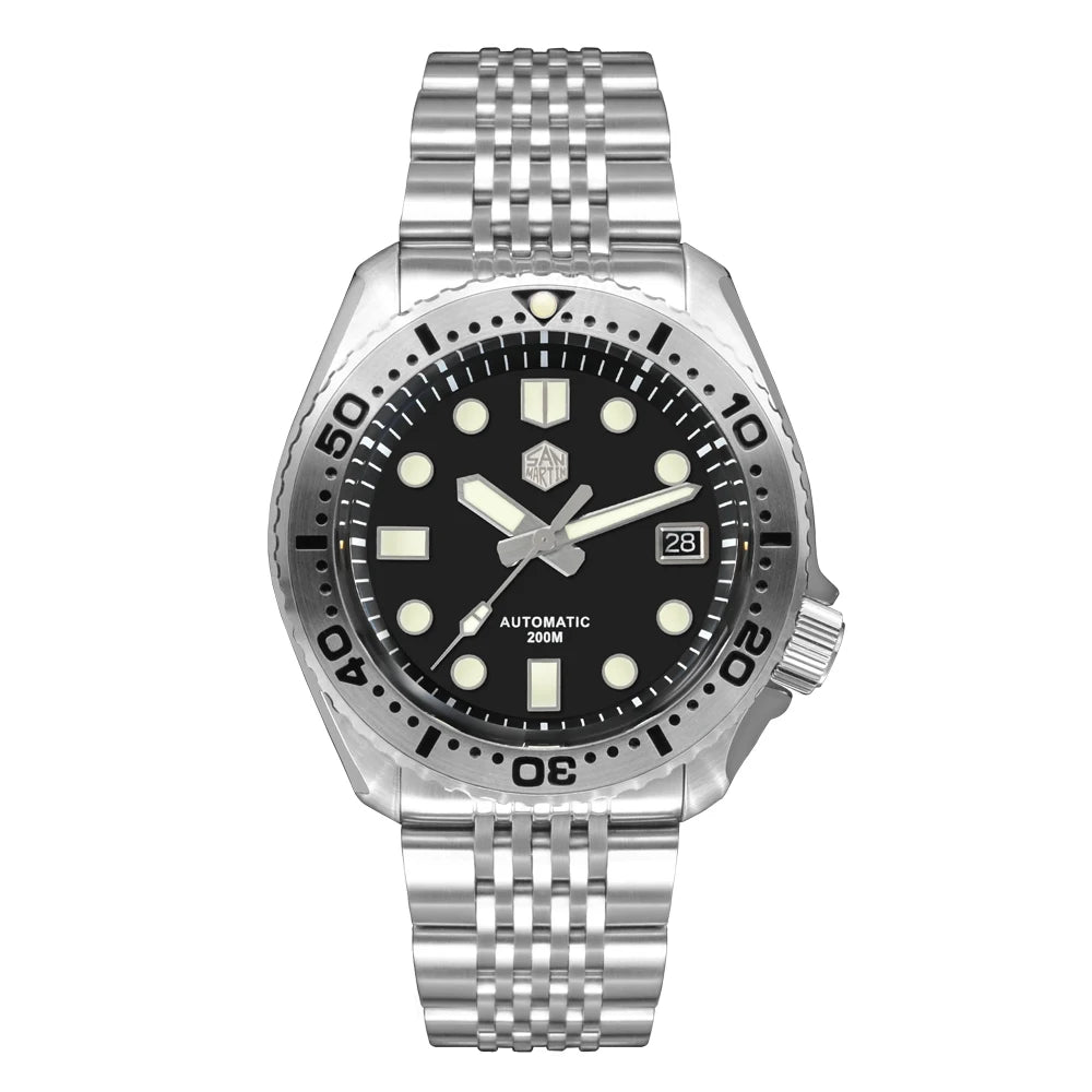 San Martin Men's Abalone Automatic Dive Watch – NH35 Sapphire Crystal  Luxury Mechanical Watch