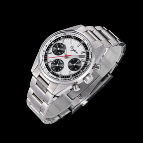 Sugess S465 Men’s Chronograph Watch 38mm – Mechanical, Gooseneck Movement, Sapphire Crystal, Roulette Dial