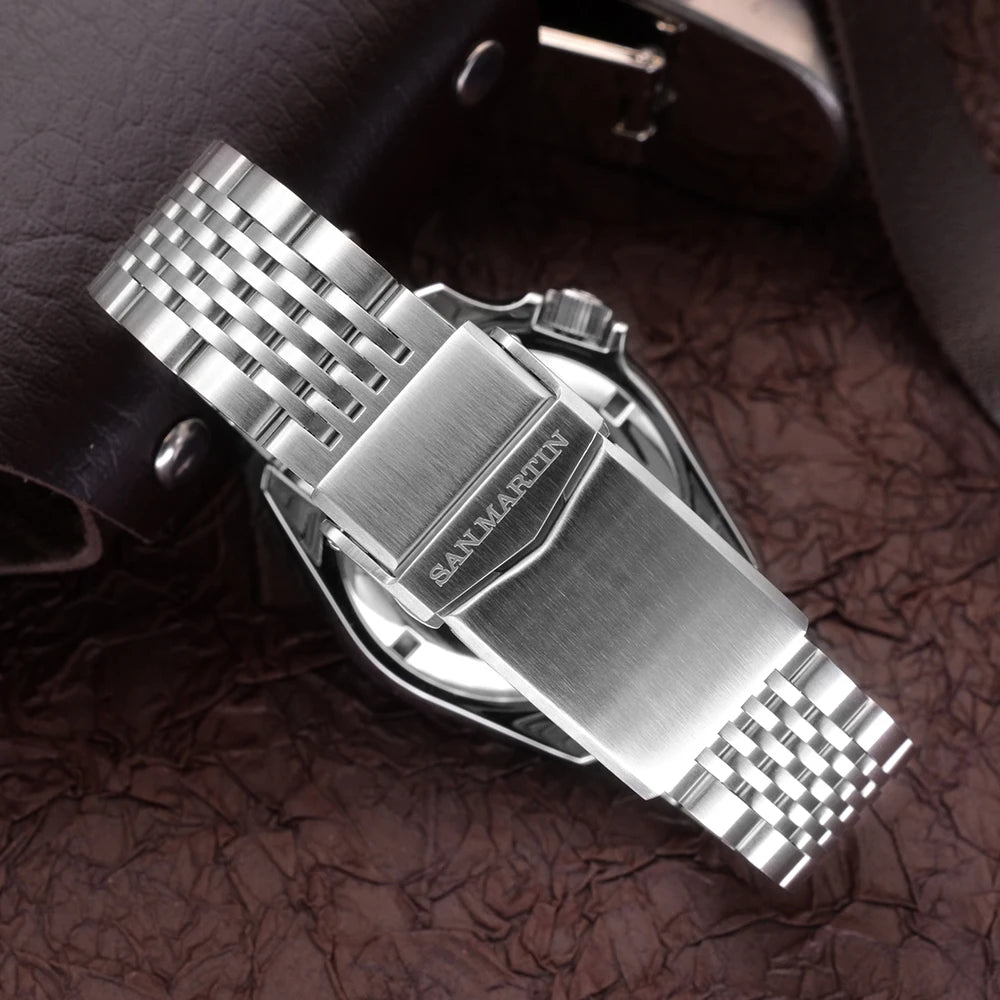 San Martin Men's Abalone Automatic Dive Watch – NH35 Sapphire Crystal  Luxury Mechanical Watch