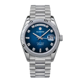 Sugess Men’s Automatic Watch 36mm – SL3034 Movement, Rose Gold, Sapphire Crystal, Date Display