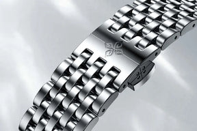 AGELOCER Budapest Men's Automatic Watch – Steel Strap Business Dress with Calendar
