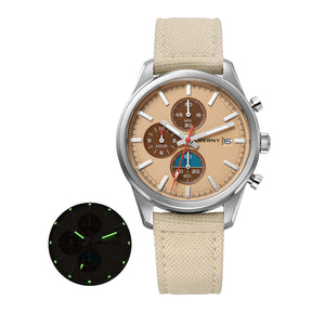 BERNY Chronograph Watch – Miyota OS10 Sapphire AR Coated Waterproof Sport