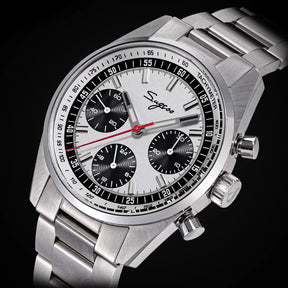 Sugess S465 Men’s Chronograph Watch 38mm – Mechanical, Gooseneck Movement, Sapphire Crystal, Roulette Dial