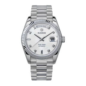 Sugess Men’s Automatic Watch 36mm – SL3034 Movement, Rose Gold, Sapphire Crystal, Date Display