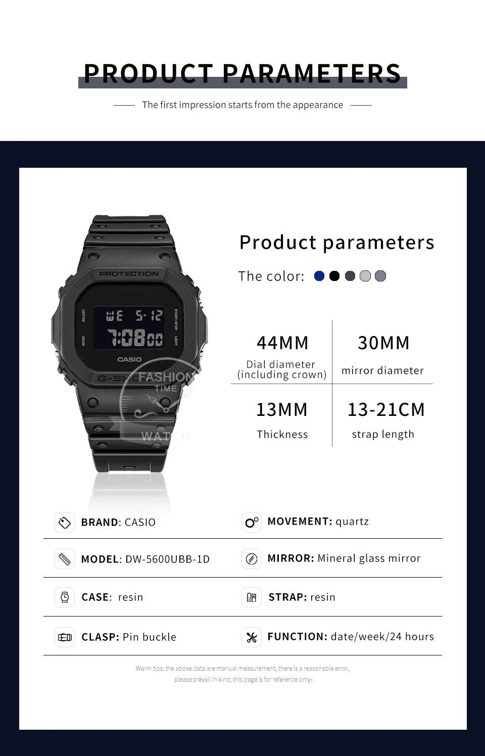 Casio g-shock military style digital watch for men