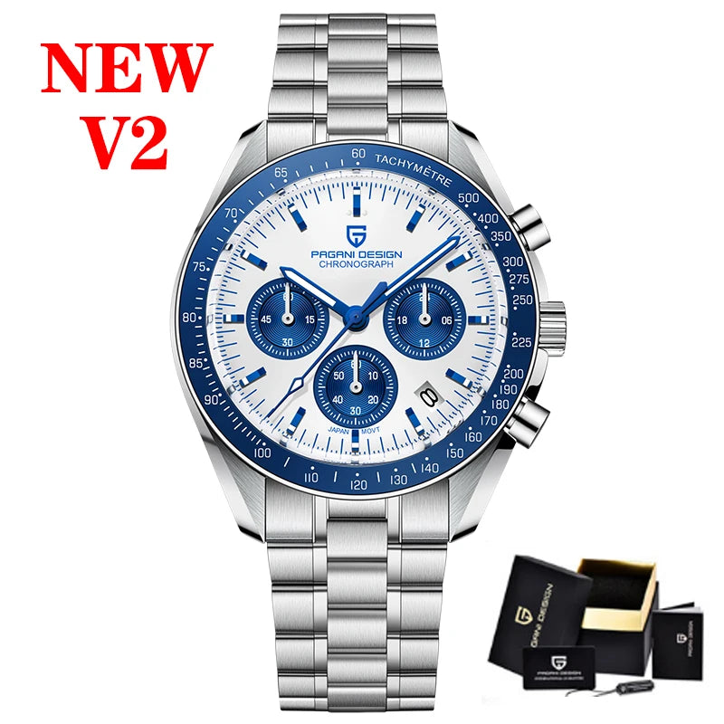 Pagani Design VK63 Moonphase Chronograph Watch – Sapphire, Luminous