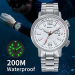 BERNY Men's Automatic Diver Watch – 20ATM Waterproof, Miyota 8205, Sapphire
