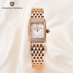 PAGANI DESIGN Women’s Quartz Watch 22mm – Sapphire Crystal, Stainless Steel, 50m Water Resistant
