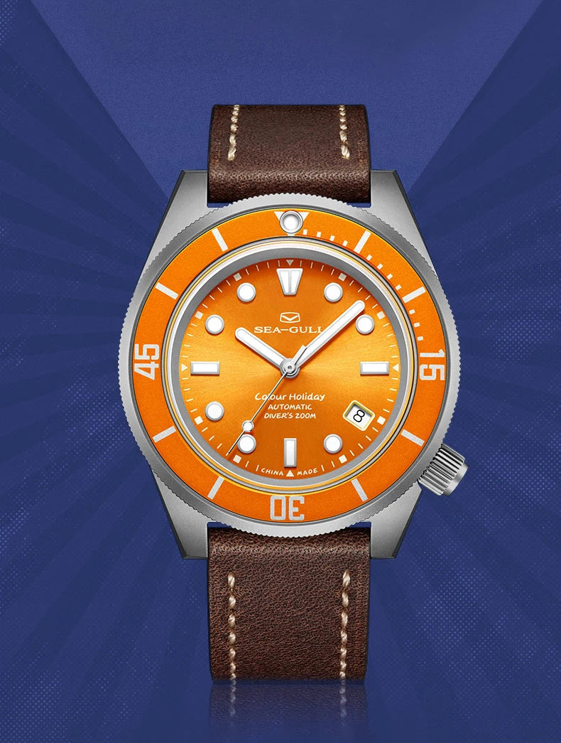 Seagull Men’s Automatic Mechanical Dive Watch – Titanium, Sapphire Glass