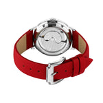 Seagull Women's Automatic Watch ST17 – Red Leather Strap Stainless Steel Waterproof 6130L