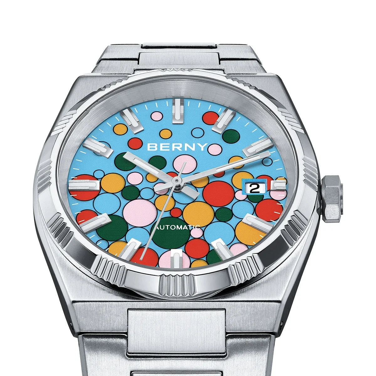 BERNY PT5000 Automatic Men’s Watch – Sapphire, 5ATM, Stainless Steel