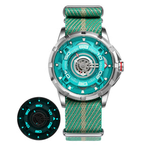 BERNY Automatic Skeleton Watch for Men – 3D Dial, Sapphire Crystal, 5ATM