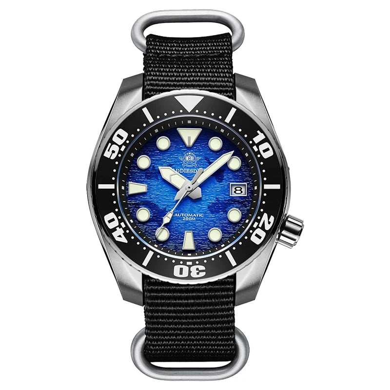 ADDIESDIVE AD2102 Automatic Dive Watch – 200m Water Resistant, BGW9 Super Luminous Men's Watch