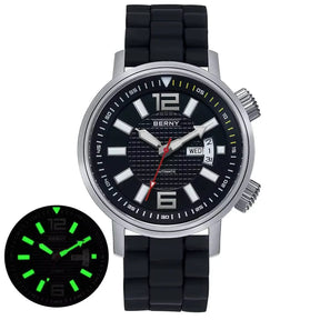 BERNY Men's Automatic Diver Watch – 20ATM Waterproof, Miyota 8205, Sapphire