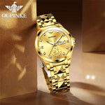 OUPINKE 3259 Women’s Automatic Watch – Gold, Tungsten Steel Luxury
