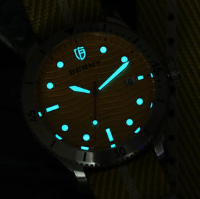 BERNY Men's Automatic Diver Watch – 200M Waterproof, Sapphire