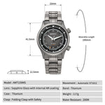 BERNY Men's Automatic Titanium Diver Watch – 20ATM Waterproof Sapphire Luminous