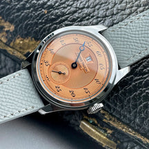 Pierre Paulin Jumping Hour Men's Automatic Watch 38mm – ST17 Salmon Dial Vintage Date
