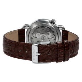 BERNY Women's Automatic Watch – NH39 Sapphire Tungsten Steel Diamond Brown Dial Waterproof