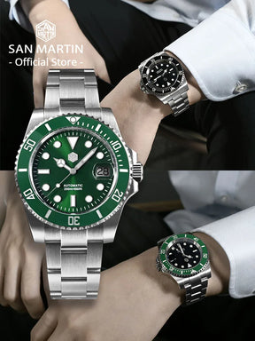 San Martin SN0017 Automatic Dive Watch – 40mm Sapphire Crystal 200M Waterproof Men's Luxury Mechanical Watch