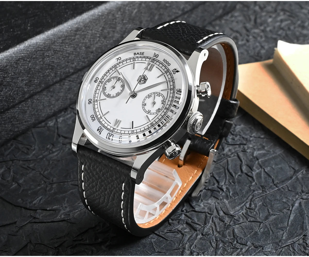 San Martin Men's Chronograph Quartz Watch – 38mm VK64, Sapphire Glass SN0101
