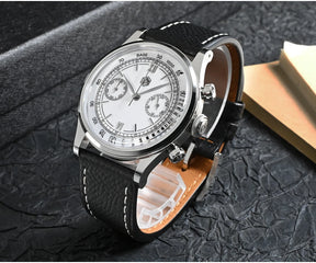 San Martin Men's Chronograph Quartz Watch – 38mm VK64, Sapphire Glass SN0101