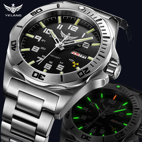 Yelang V1019 44MM Men's Watch NH36 100M Deep Diving Mechanical Automatic Watch