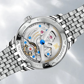 AGELOCER Budapest Men's Automatic Watch – Steel Strap Business Dress with Calendar