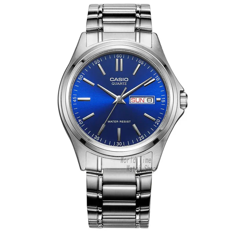 Casio Men's Quartz Watch with Week Calendar – Waterproof, Business Casual Style
