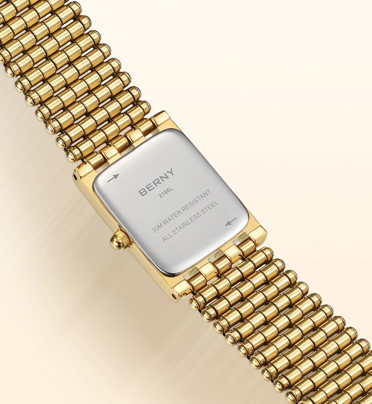 BERNY Women's Gold Watch Stainless Steel Quartz